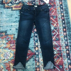 Hudson Cropped Dark Denim Jeans